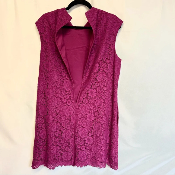 Torrid Magenta Fuschia Pink Sleeveless Floral Lace Midi Sheath Dress Size 14 - Picture 12 of 12